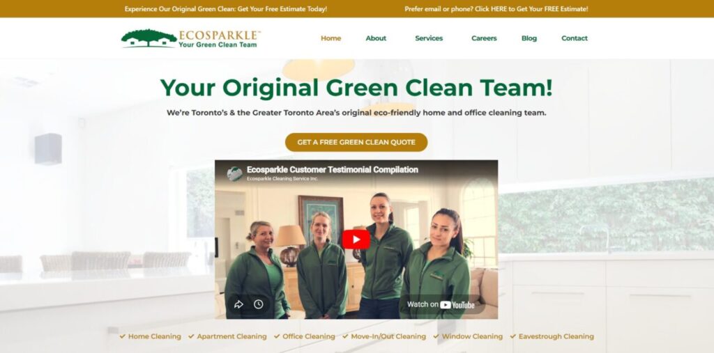 ecosparkle canada homepage