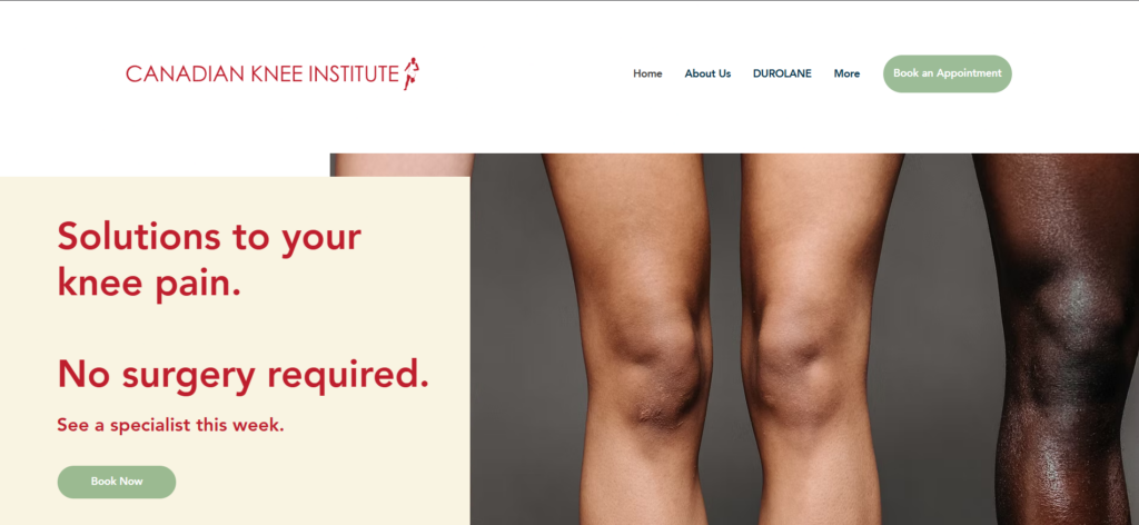 Canadian Knee Institute homepage