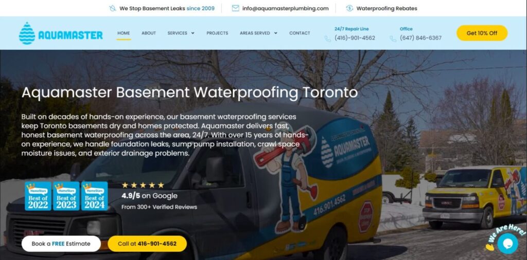 aquamaster plumbing homepage