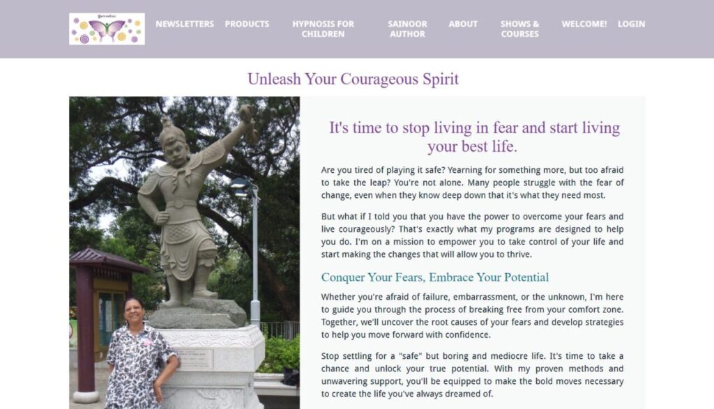 2B Hypnosis homepage