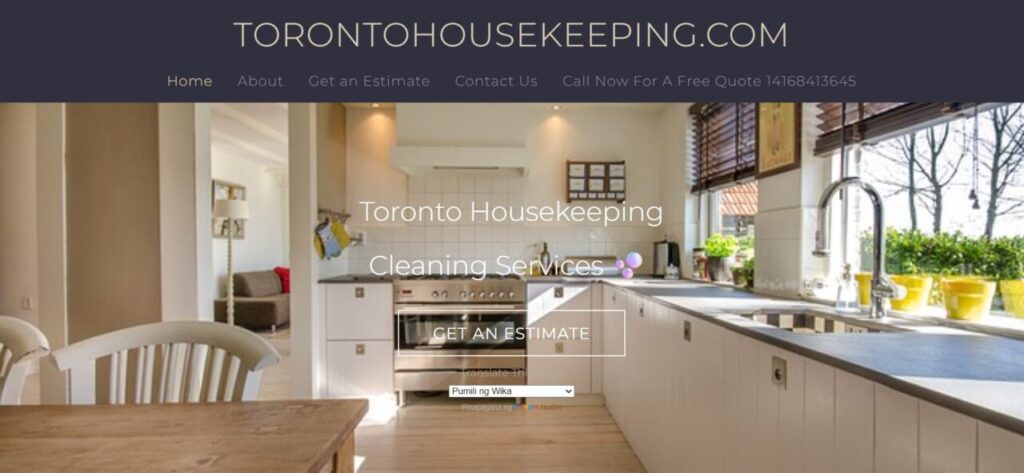 toronto housekeeping cleaning services homepage
