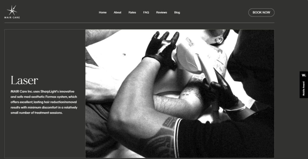 MAIR Care homepage