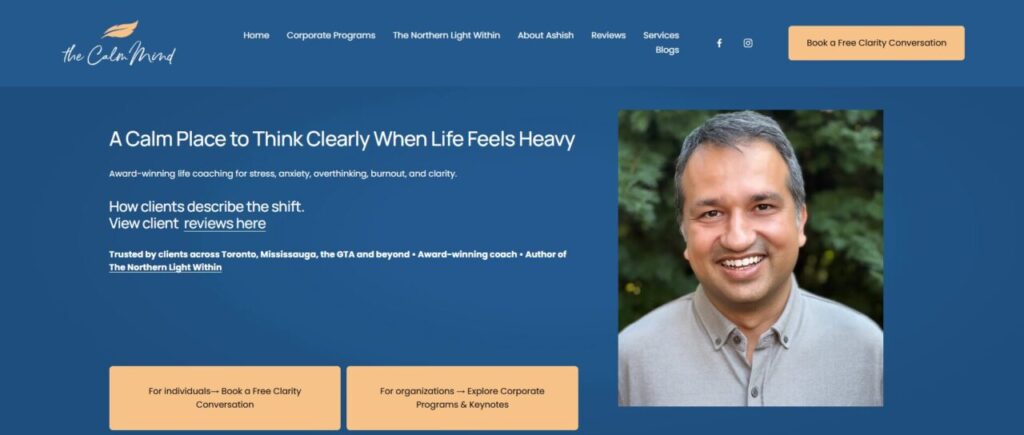 the calm mind homepage